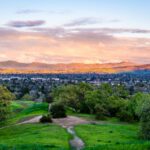 Dinosaur,Hill,Park,At,Dusk